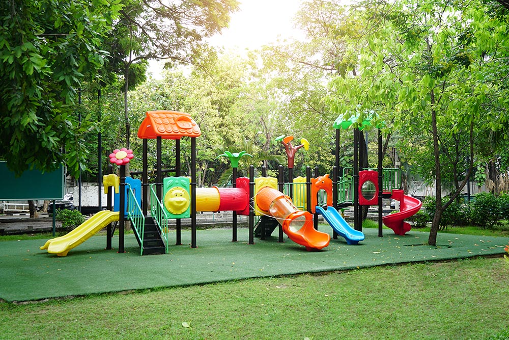 colorful playground yard park