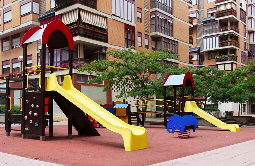 playground in city street