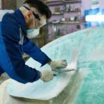 Man Doing Boat Repairs